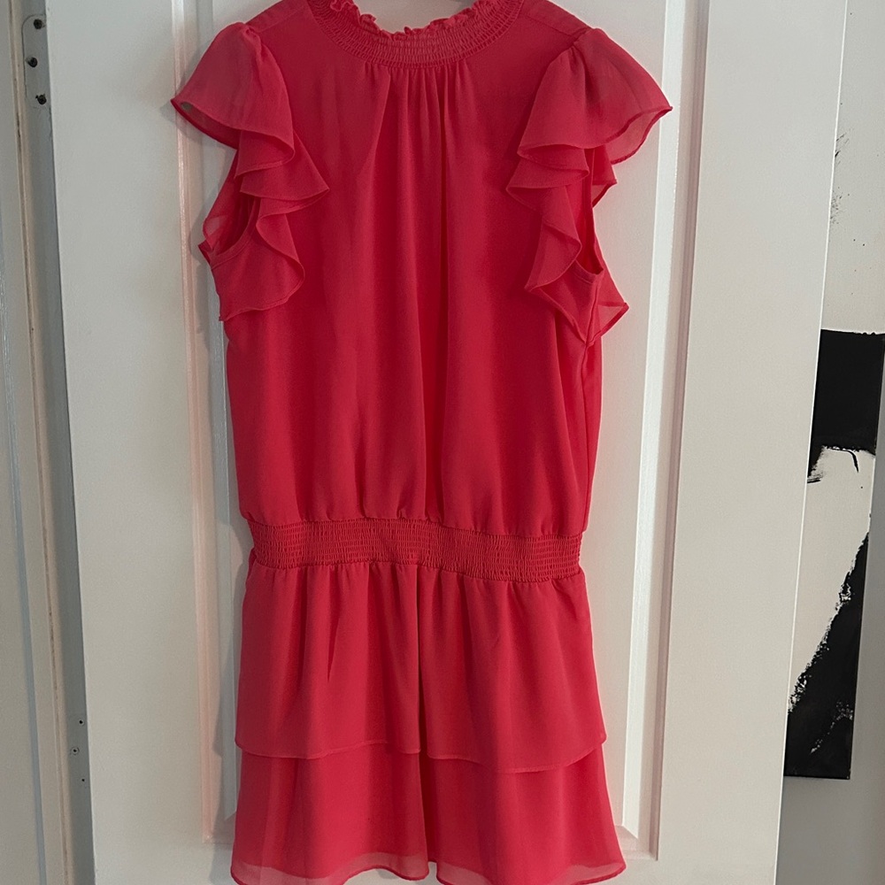 Women’s Pink Ruffled Dress - Picture 2 of 5